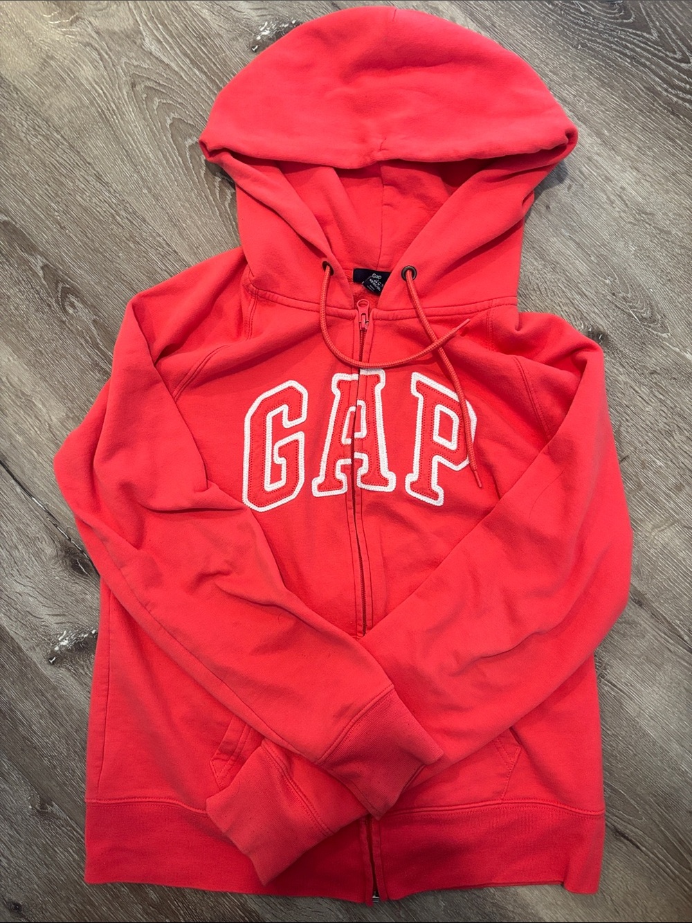 GAP Coral-Red Zip Hoodie